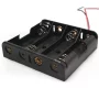 Bateriový box pro 4 kusy AAA baterie, 6V, plochý, AMPUL.eu