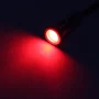 Fém LED kijelző 12V/24V, 6mm lyukátmérőhöz, piros színű