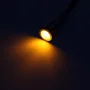 Fém LED kijelző 12V/24V, 6mm lyukátmérőhöz, sárga színű