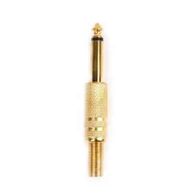 Connector Mono Jack 6.35mm gold plated, male, AMPUL.eu