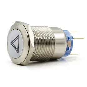 Metal switch with red backlight, 22mm, IP65
