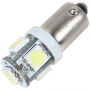 BA9S, LED 5x 5050 SMD - 24V, vaaleanpunainen