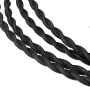 Retro kábel spirál, vezető textil borítással 2x0,75mm², fekete
