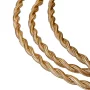 Cablu retro în spirală, fir cu înveliș textil 2x0,75mm², auriu