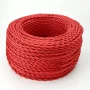 Espiral cable textil retro rojo 2x0,75mm² no blindado