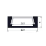Profilo in alluminio ALMP04 per strisce LED larghezza 10 mm