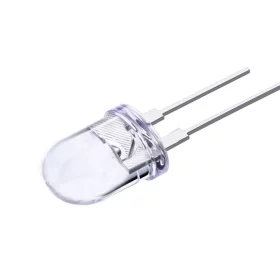 Diodo LED 10 mm, bianco caldo, 0,5 W, AMPUL.eu