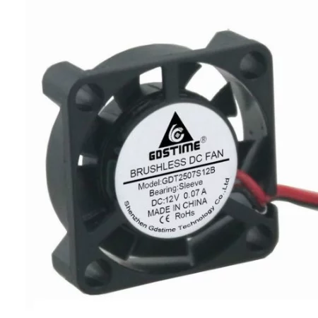 Tuuletin 25x25x7mm, 12V DC, XH2.54, tehokas jäähdytys