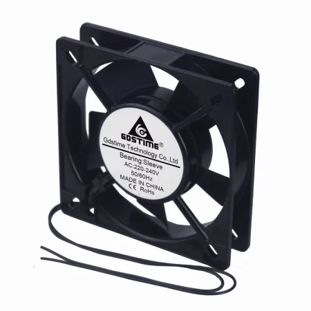 Ventilador 110x110x25mm 220/240V AC, flujo de aire 46 CFM