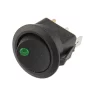 Interrupteur berceau rond 12V LED rétroéclairé, 19mm, IP20