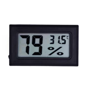 Digital hygrometer/thermometer, -50°C - 70°C, black, AMPUL.eu