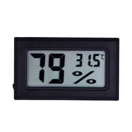 Digitális higrométer/hőmérő, -50°C - 70°C, fekete színű