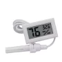 Digitalt hygrometer/termometer, hvid, 1m sensor, -50°C til 70°C