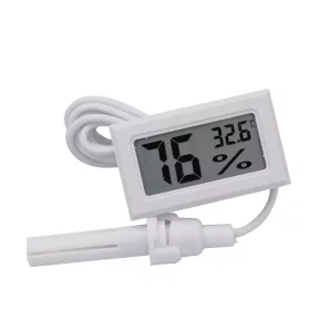 Digital hygrometer/thermometer, -50°C - 70°C, 1 meter, white