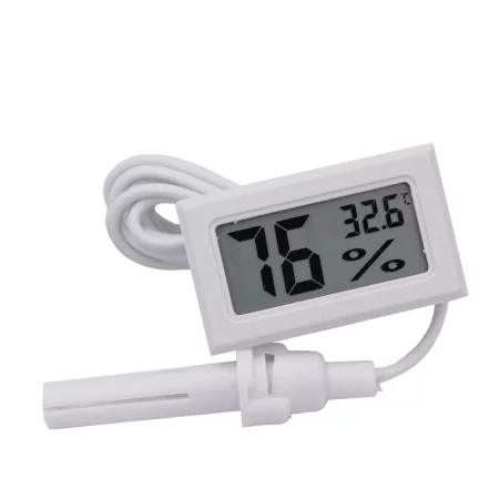 Digitalni higrometer/termometer, -50°C - 70°C, 1 meter, bela