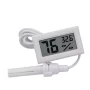 Hygromètre/thermomètre numérique, -50°C - 70°C, 1 mètre, blanc