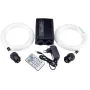 32W RGBW starlight kit with RF remote control. Included are 600 pieces of 0.75mm diameter fiber with a length of 4 meters.
