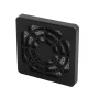 Protective grille for 40x40mm fans with replaceable dust filter.