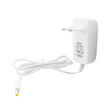 Gniazdo zasilające 12V, 1A, 5,5x2,1mm, białe, AMPUL.eu