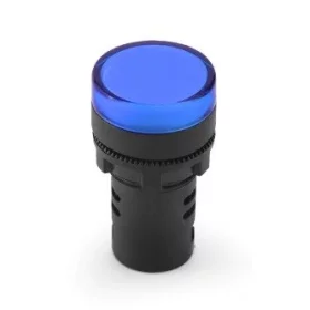LED kontrolka 12V, AD16-22D/S, pro průměr otvoru 22mm, modrá