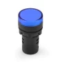 LED-indikator 12V, AD16-22D/S, til huldiameter 22mm, blå