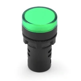 24V-os LED kijelző, AD16-22D/S, 22 mm-es furatátmérőhöz, zöld